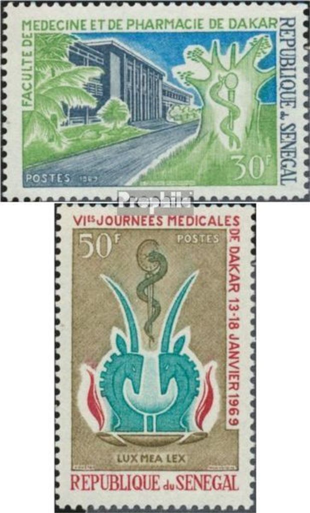 Briefmarken Senegal 1969 Mi 392-393 (kompl.Ausg.) postfrisch Ärztekongress