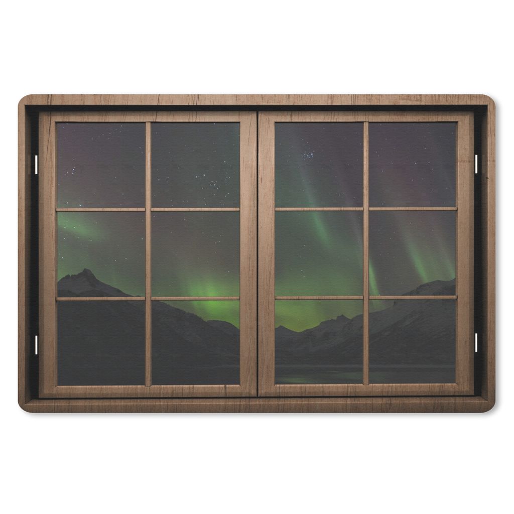 MuchoWow Mauspad Mousepad Aussicht - Berg - Aurora 27x18 cm - Mousepads - Maus Mat - Pad - Mausunterlage - Büroartikel - Desk Matten