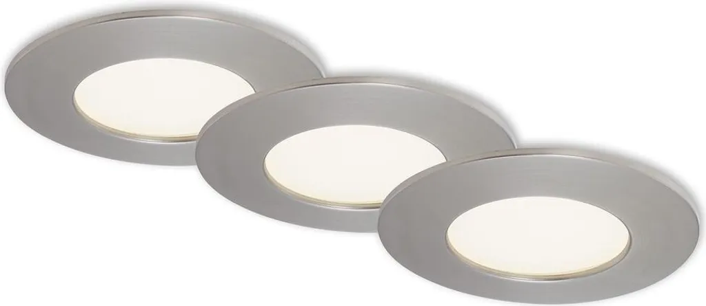 Set 3 Faretti LED Briloner 4.8W 600lm 4000K Argento - Offerta Risparmio