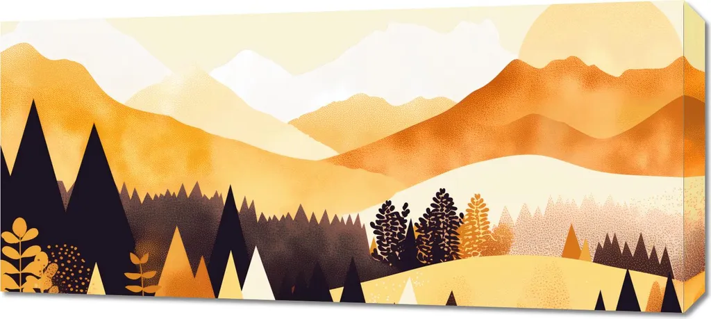 Quadro Panoramico 90x40 Tramonto Dorato: Trasforma la Tua Casa Subito