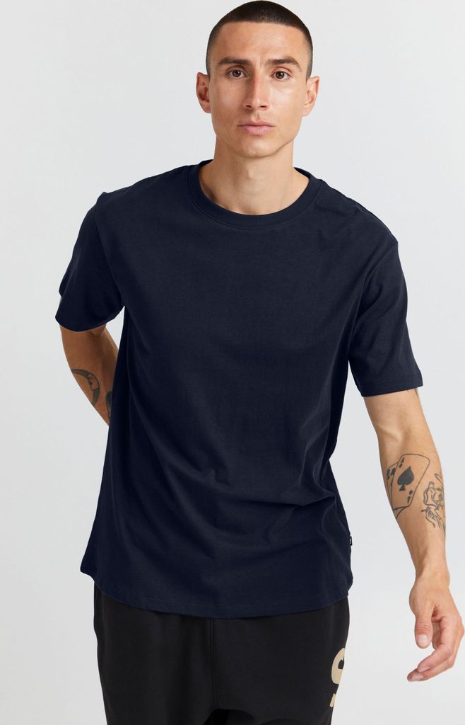 !Solid SDCadel Herren T-Shirt Kurzarm Shirt Basic Hochwertige Baumwoll-Qualität Rundhalsausschnitt Überschnittene Schultern Oversize Fit