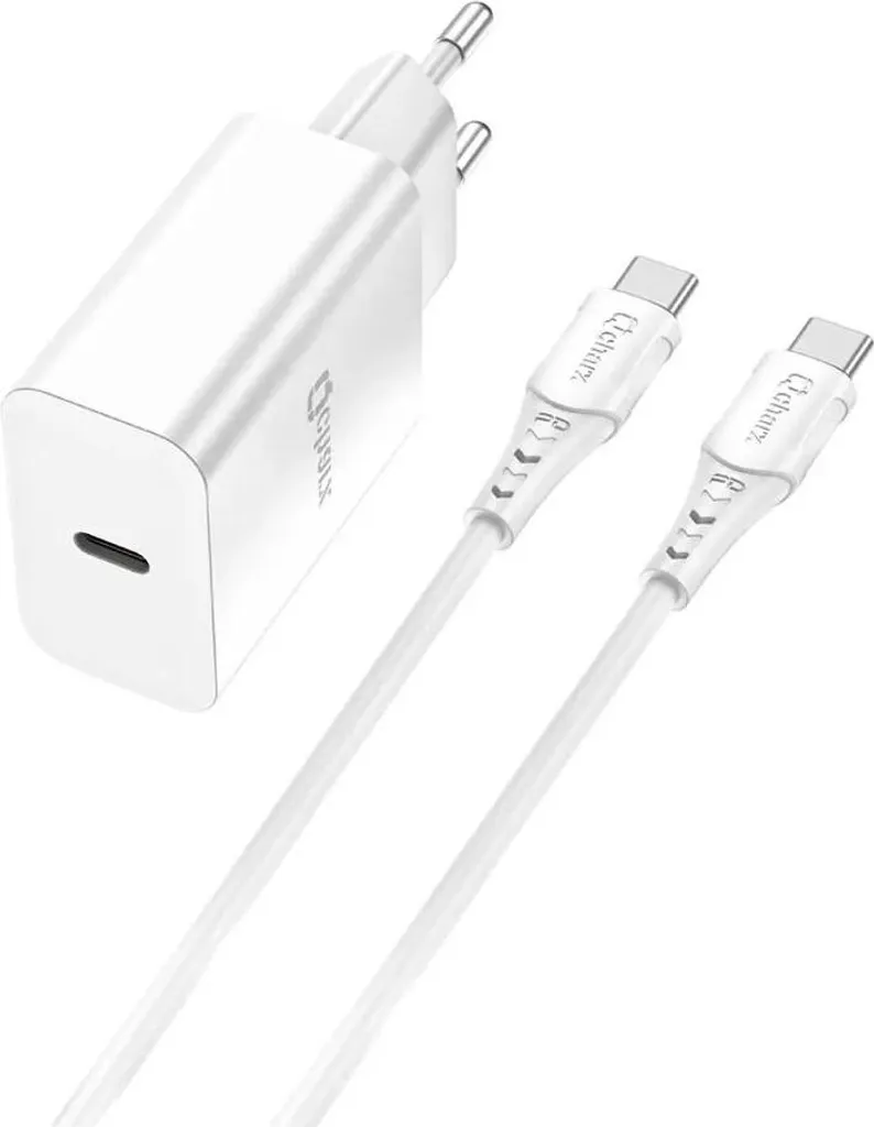 Qcharx Qchchr2 Caricabatterie USB-C 20W 3A | Fast Charge per Smartphone