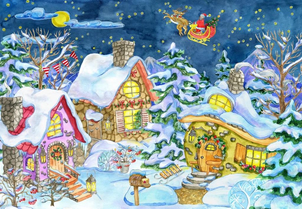 Grafika Puzzle Santa's Trail 1000 Teile Weihnachtsmotiv Puzzle