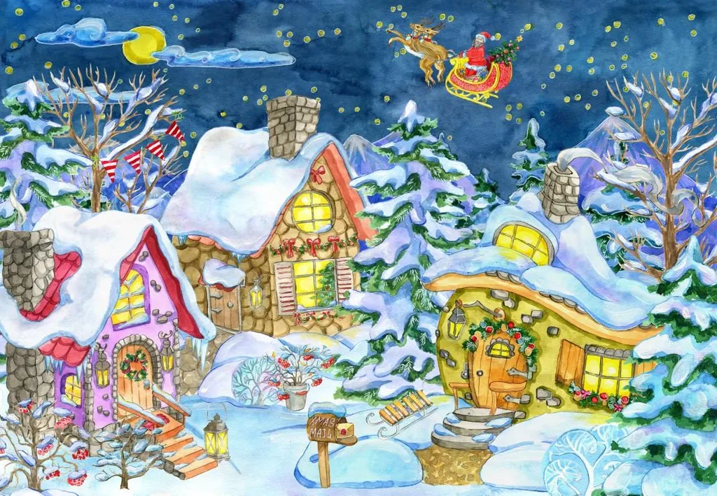 Puzzle 1000 pièces Santa's Trail Grafika - Décor de Noël Traditionnel