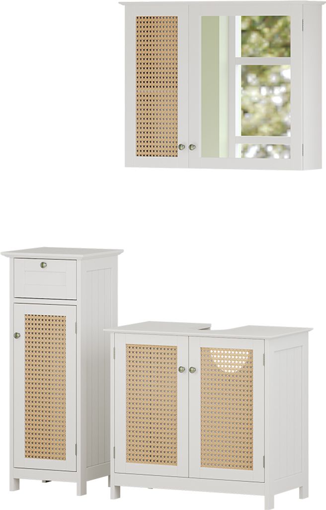 Badmöbel-Set Vicco Rosario Weiß 3 teilig, Model 40453 Produktbild 