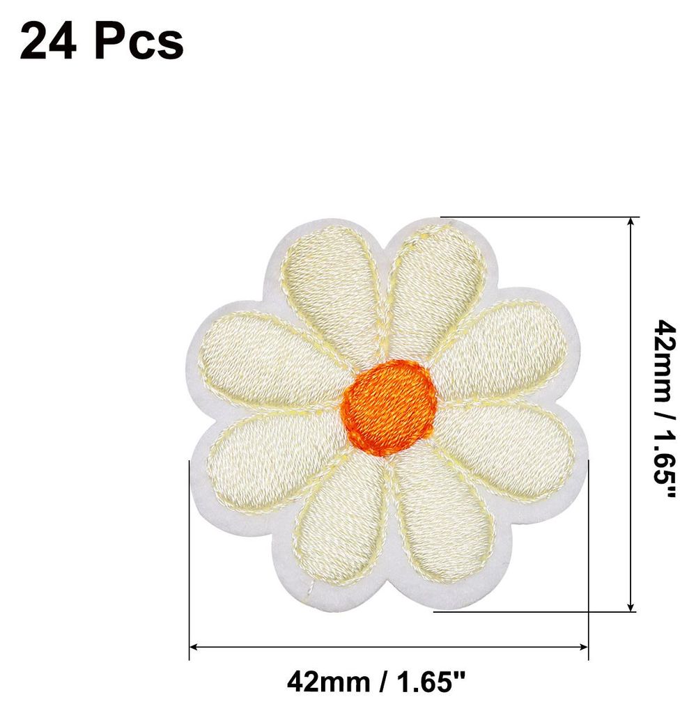 24 Stš¹ck Blume Patches zum Aufbš¹geln, Florale Bestickte Aufn?her zum Aufbš¹geln, Flicken zum Aufbš¹geln fš¹r Hut Jeans Kleidung Rucks?c...