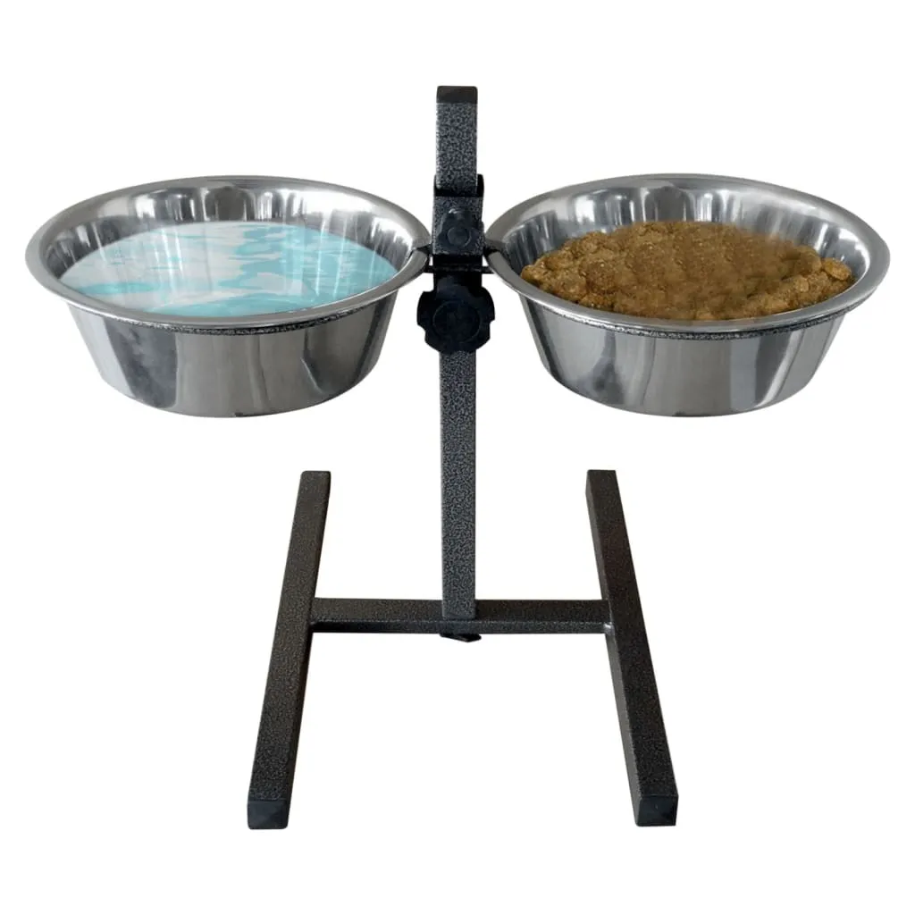 Gamelle Surélevée pour Grand Chien Jack and Vanilla 2x3,9 L en Inox