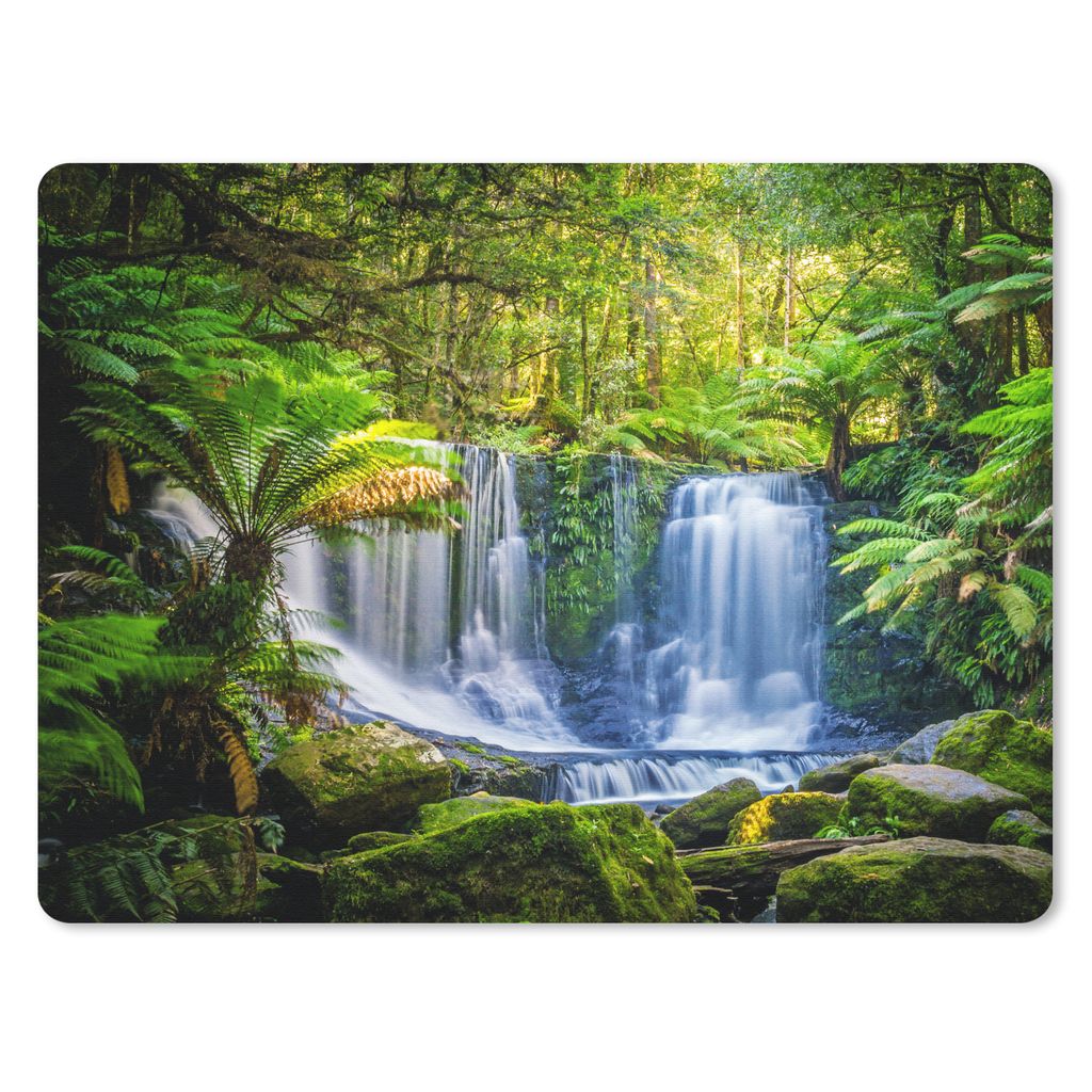 MuchoWow Mauspad Mousepad Dschungel - Wasserfall - Australien - Pflanzen - Natur 23x19 cm - Mousepads - Maus Mat - Pad - Mausunterlage - Schreibt...