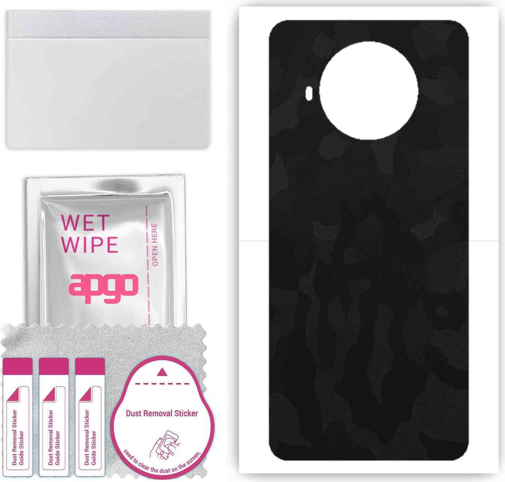 apgo Rückseite Schutzfolie, Skin, kompatibel mit Xiaomi Redmi Note 9 Pro 5G, Hinten Displayschutzfolie aus Vinylfolie, kratzfest, einfache Montage...