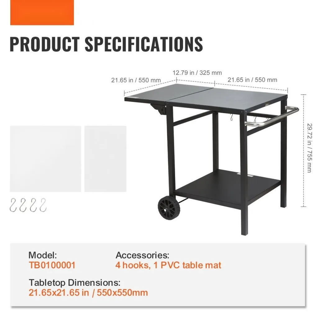 Chariot de repas mobile extérieur pour optimiser le rangement du barbecue - 7