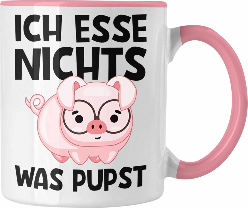Trendation - Veganer Geschenk Lustige Tasse Vegetarier Geschenkidee Tasse Lustig für Geschenkset oder Geschenkbox (Rosa)