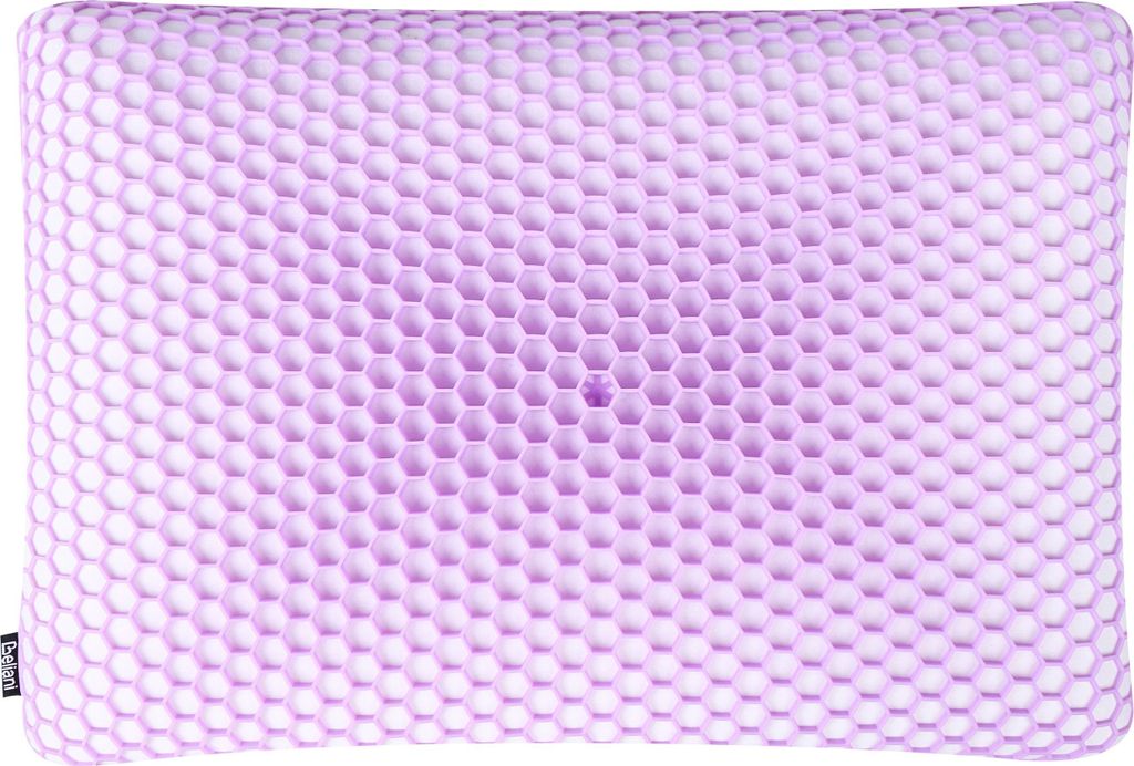 BELIANI Kopfkissen Violett Memory- Foam TPE-Bezug 55 x 35 cm Atmungsaktiv Kühlend Orthopädisch
