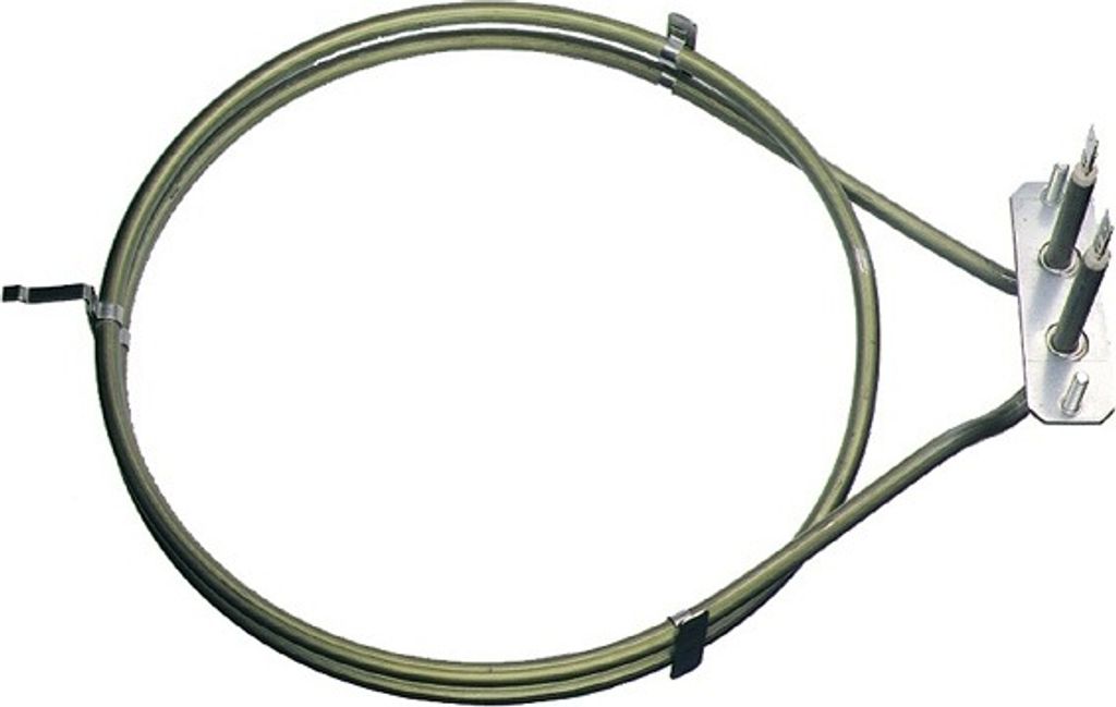 A circular heating element for an oven.