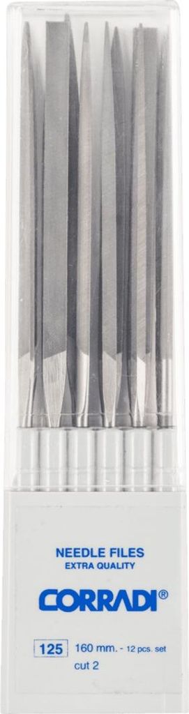 PFERD TOOLS 12325164 CORRADI needle file set Swiss bat 2 in plastic box Length 160 mm 1 pc(s)