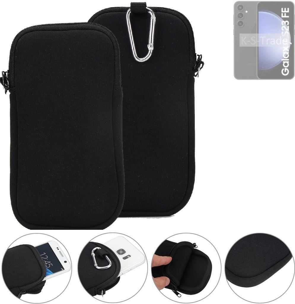 K-S-Trade Neopren-Hülle Handyhülle kompatibel mit Samsung Galaxy S23 FE Schutzhülle Neoprenhülle Sleeve Schutz-Hülle Gürtel Tasche Case Holster