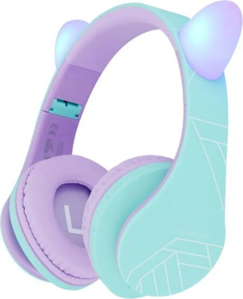 Casque Audio pour Voyage et École PowerLocus P2 Kids Violet sans Fil Enfant