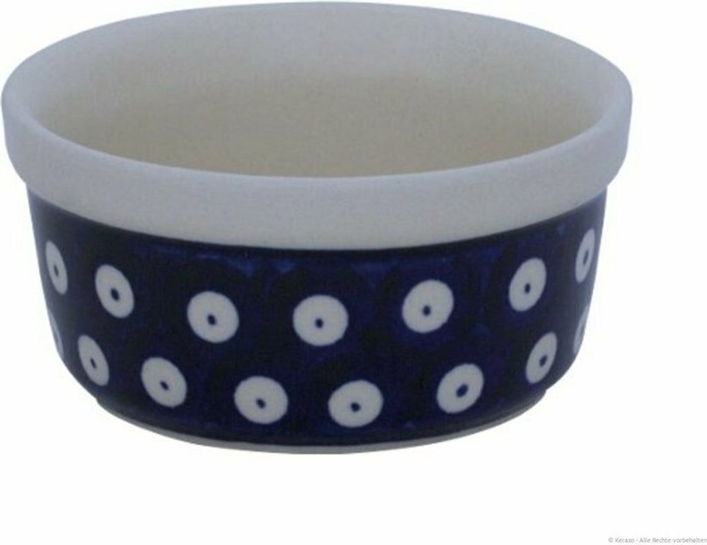 Original Bunzlauer Keramik Dessertschale Ø9,0cm Creme Brulee Soufflee-Förmchen Ragout fin Dip Schale Würzfleisch Auflaufform-Schälchen mit 100 ...