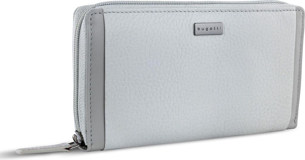 bugatti Geldbörse Ladies Long Zip Wallet Light Grey hellgrau