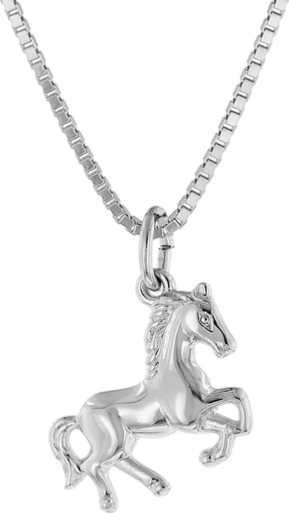 trendor 63690 Collier enfant avec pendentif cheval en argent fin 925