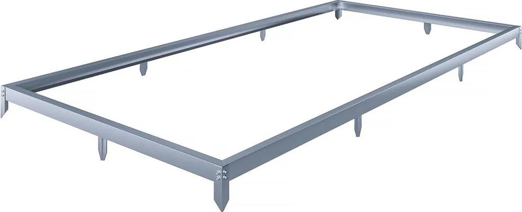 Socle de serre en aluminium gris Basilic 8,17m² anticorrosion