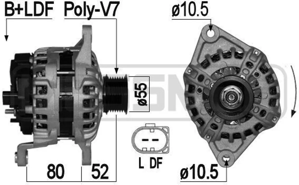 Alternateur de rechange 110A pour FIAT Ducato Fourgon et Châssis