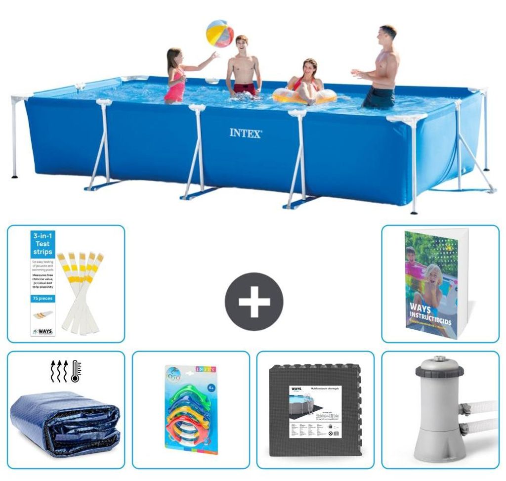 Rechteckiger Frame Pool - 450x220x84 cm - 7-teilig S3