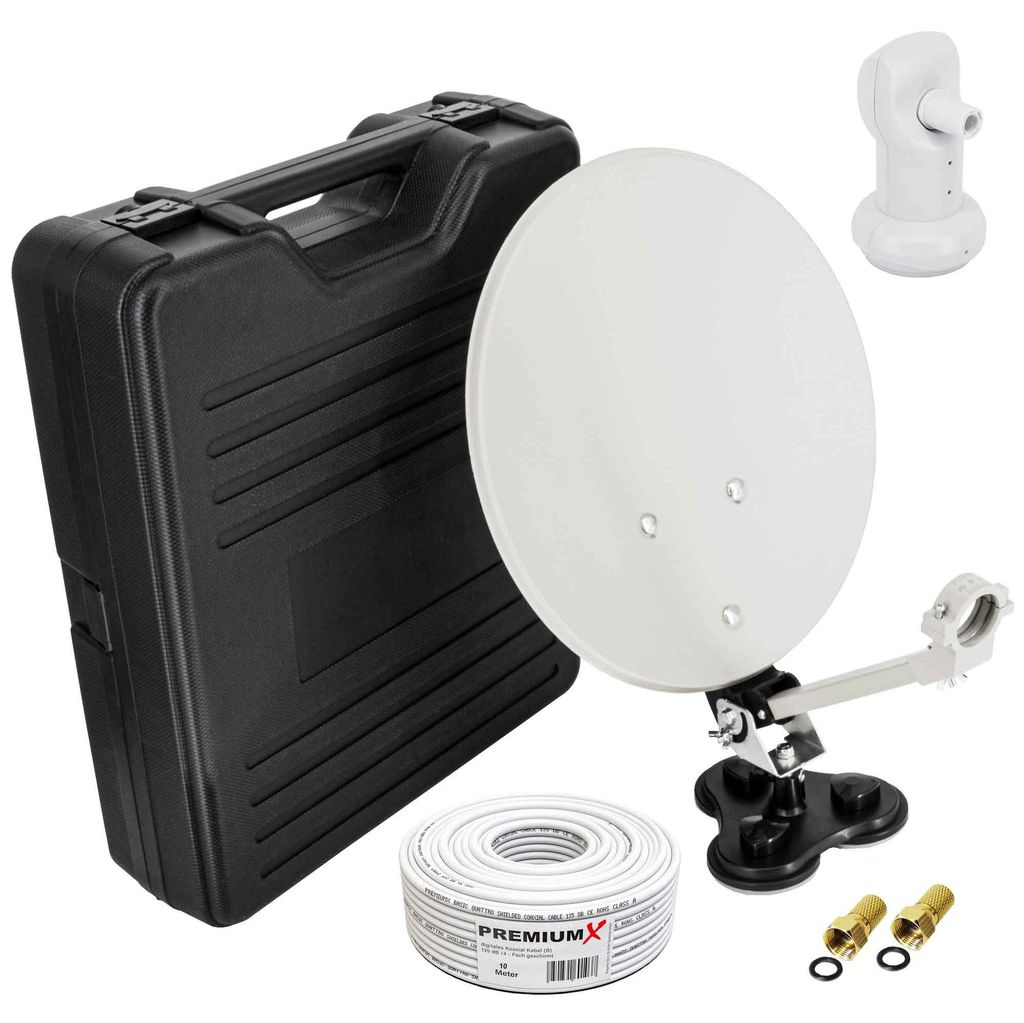 PremiumX Camping SAT Anlage Single LNB 10m Kabel 2x Produktbild 