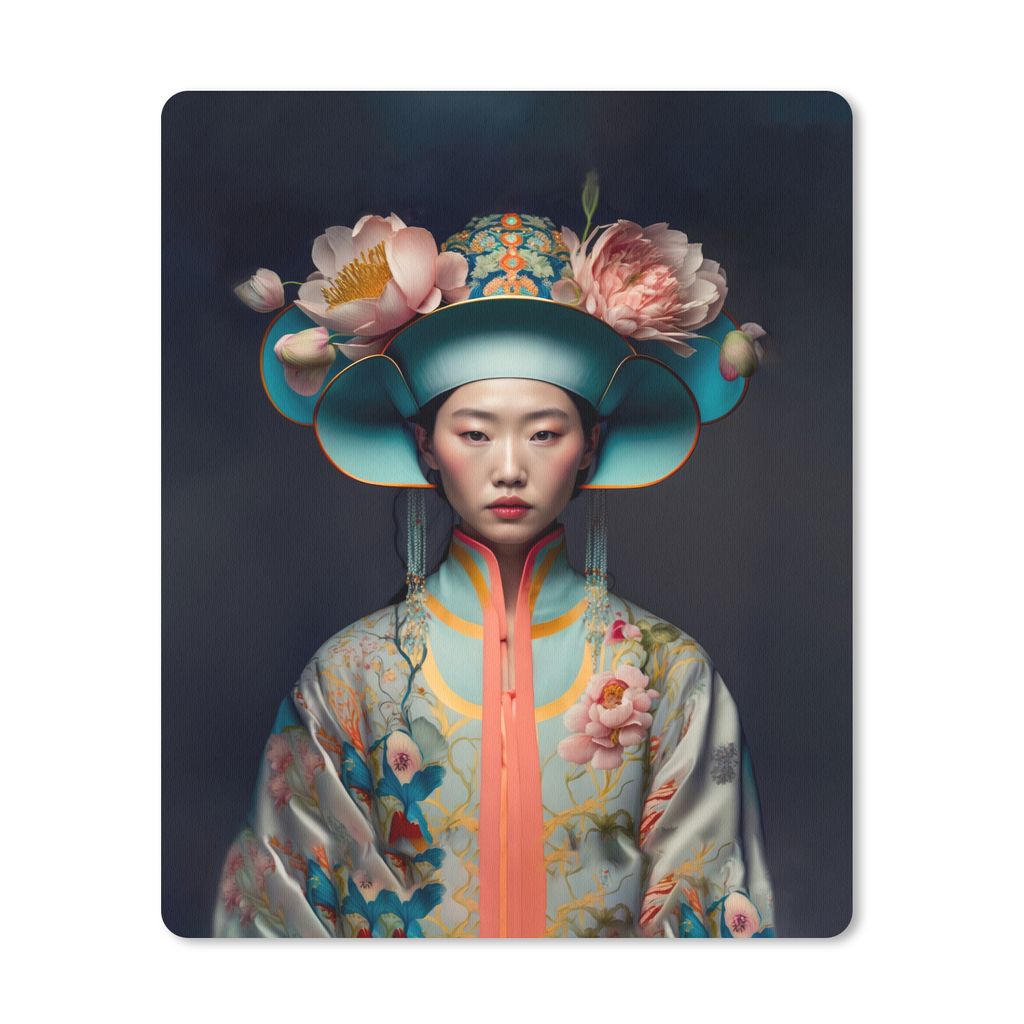 MuchoWow® Mauspad Mousepad Frauen - Asiatisch - Porträt - Produktbild 
