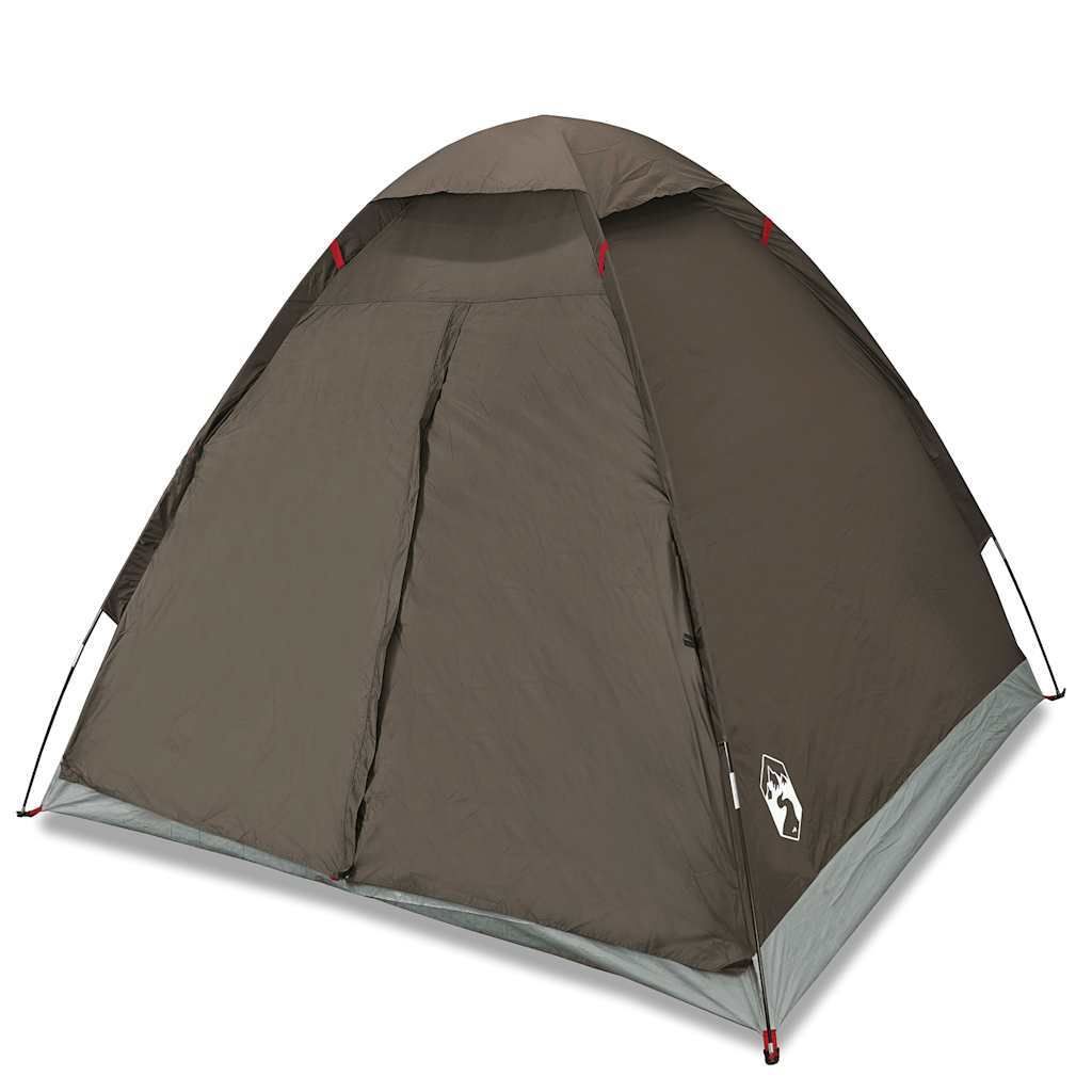 vidaXL Tenda da campeggio a cupola 4 persone Marrone Immagine del prodotto 