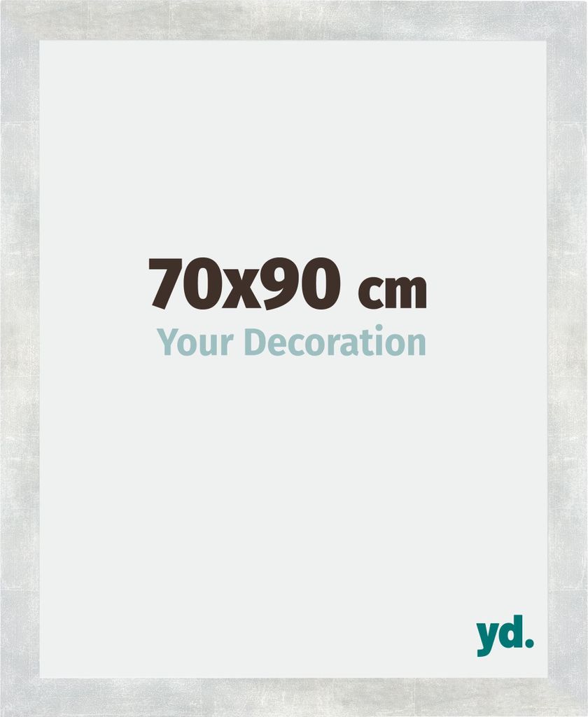 Bilderrahmen, 70x90 cm, Silberglanz Vintage, MDF, Mura