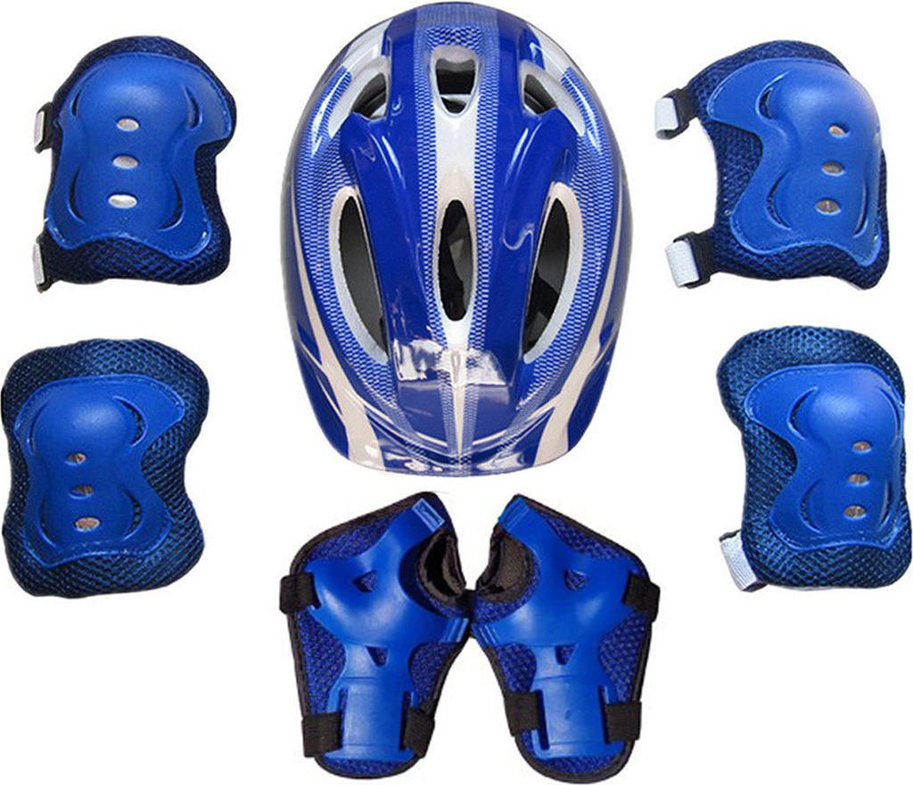 Kinder Kinder Rollschuhe Fahrrad Schutzhelm Knie Ellenbogen Handgelenkschutz Pad Set-Rot