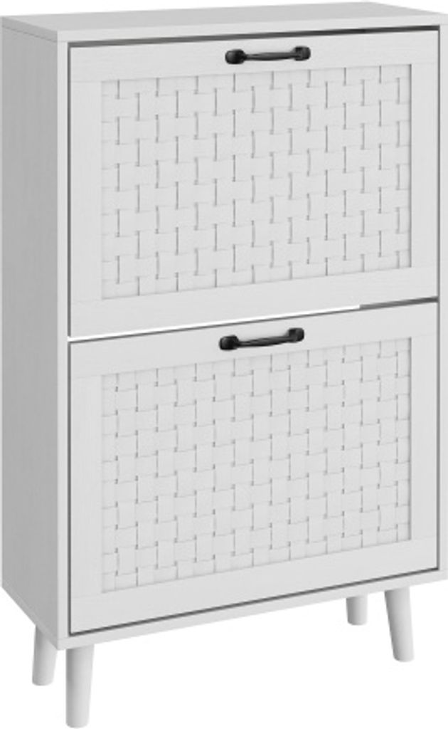 Schuhaufbewahrungsschrank Weiss 60x24.1x94cm Mit Handgefertigten Rattanschubladen Unabhaengiger Schuhaufbewahrungsschrank Massivholzbeinen