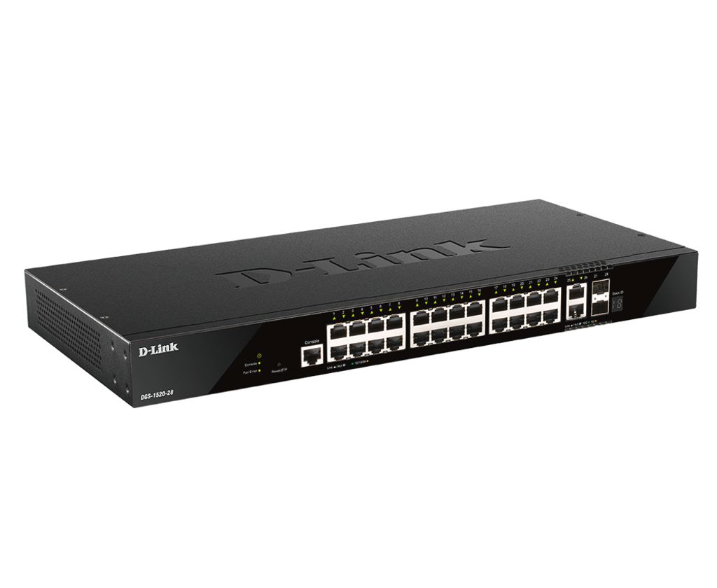 D-Link DGS-1520-28/E Netzwerk-Switch Managed L3 10G Ethernet (100/1000/10000) 1U Schwarz