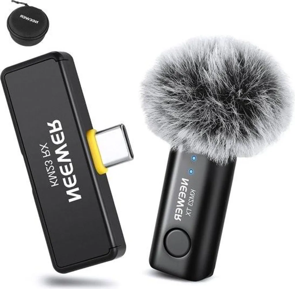 Microphone sans fil pour streaming et vlog iPhone 15 avec prise USB-C