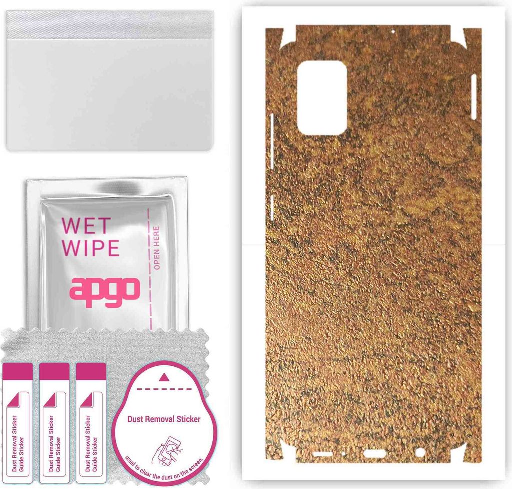 apgo Rückseite + Seiten Schutzfolie, Skin, kompatibel mit Samsung Galaxy A51, Hinten Displayschutzfolie aus Vinylfolie, kratzfest, einfache Montag...