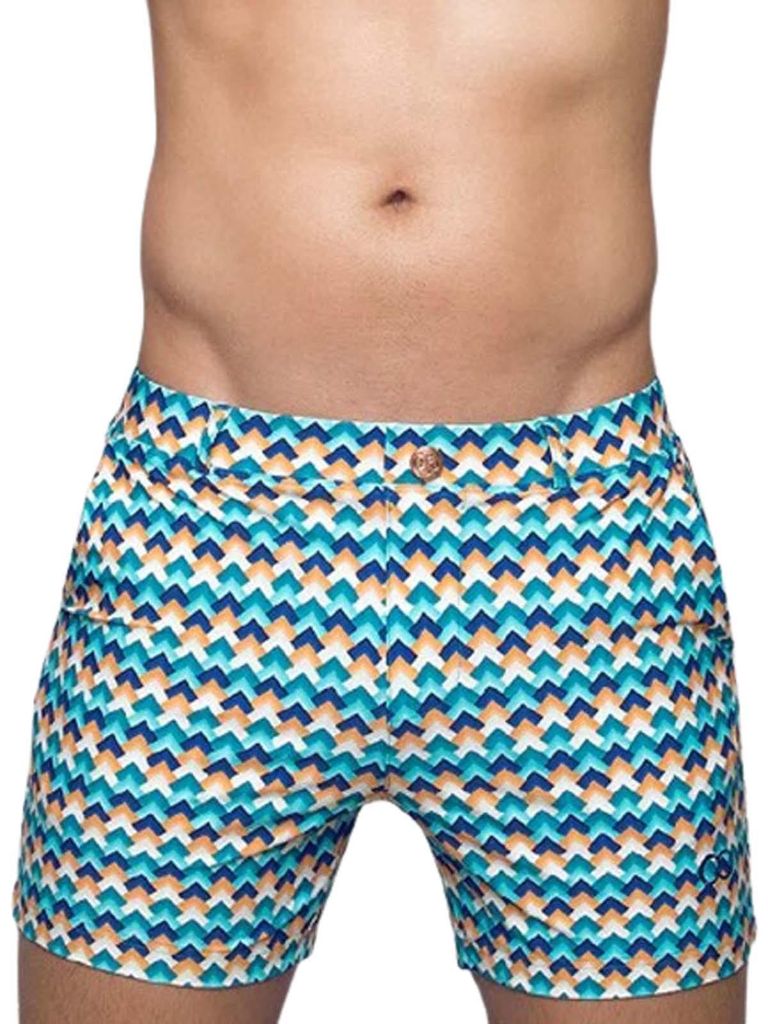 2Eros Print Bondi Shorts S60 Swimwear Chevy Blue M