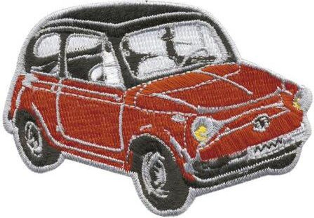 AUFNÄHER - roter Oldtimer Car - 04103 - Gr. ca. 9 x 6,5 cm - Patches Stick Applikation