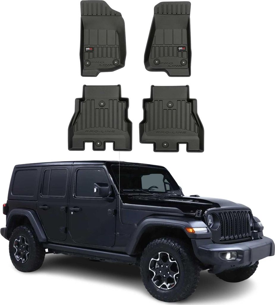 OMAC Tapis de sol en caoutchouc pour Jeep Wrangler Image du produit 