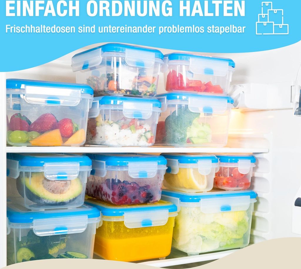 ATHLON TOOLS Set of 4 x 3 litre food storage containers in gastronomic