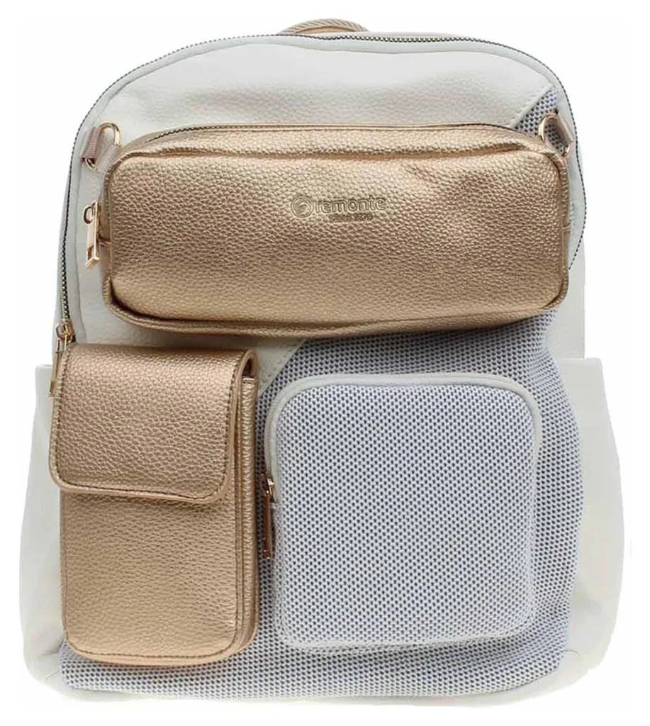 Sac à dos citadin blanc et or Remonte Q0537-81 accessoire tendance