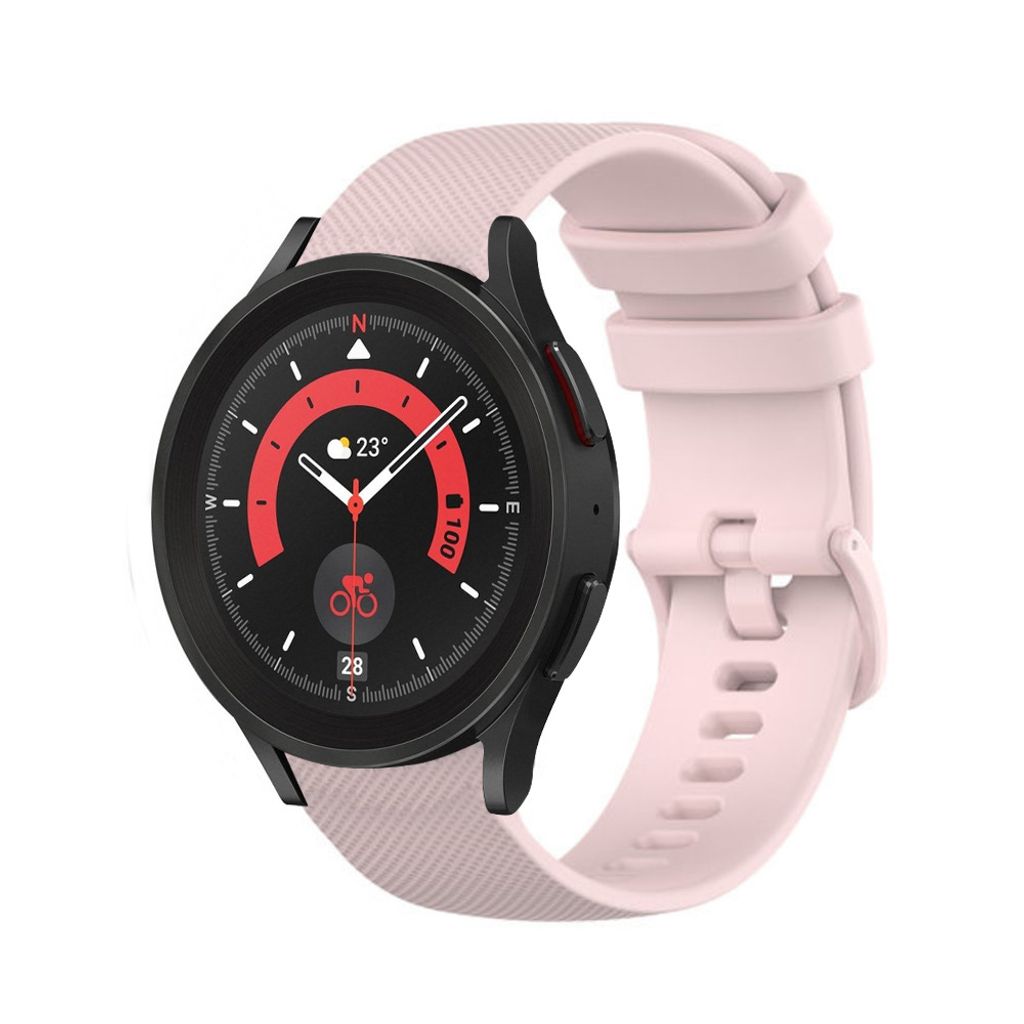 Strap-it Samsung Galaxy Watch 5 Pro Luxus-Silikonarmband (Rosa)