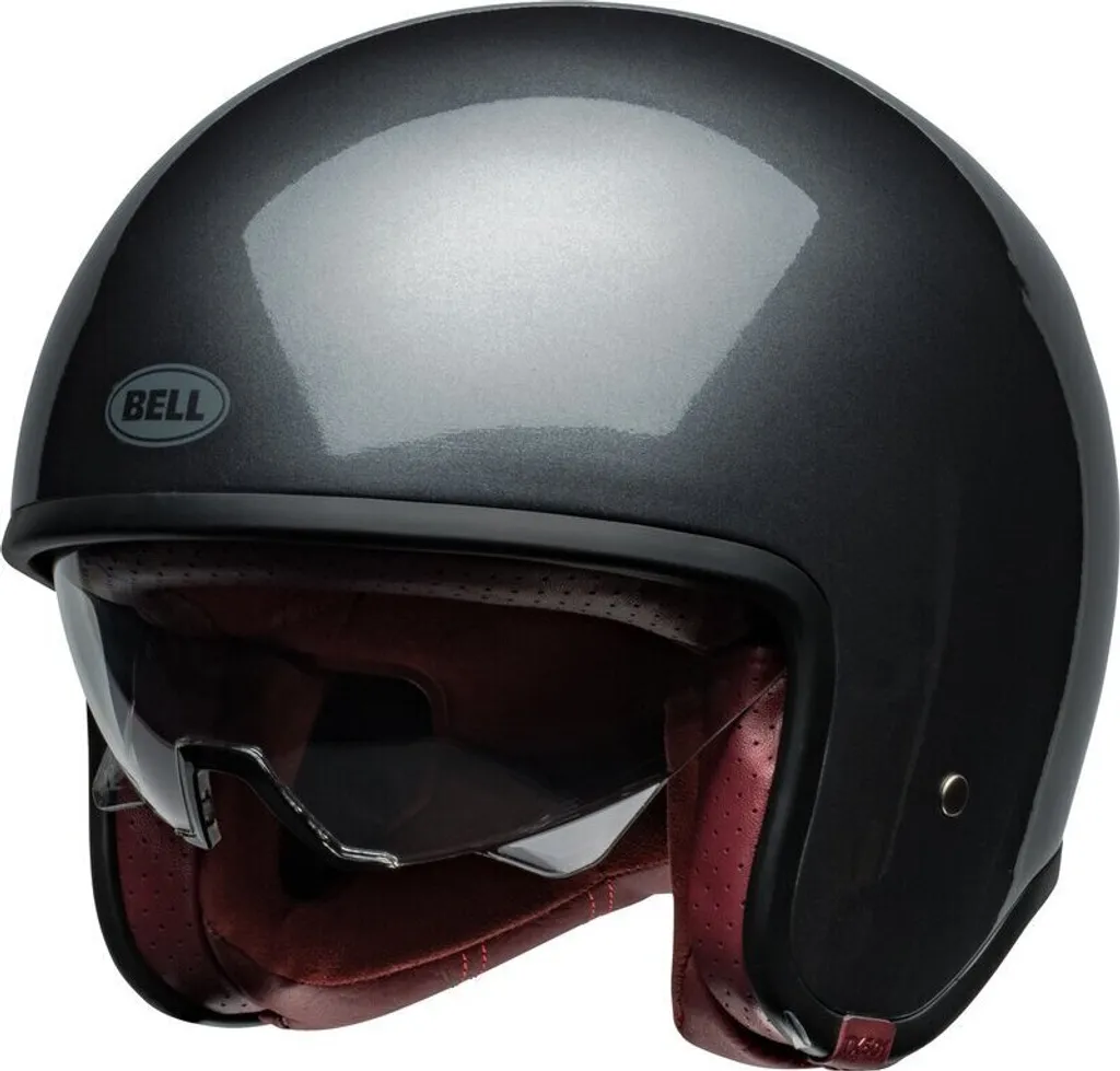 Casque Moto Bell TX501 Gris Brillant - Idéal pour Scooter et City