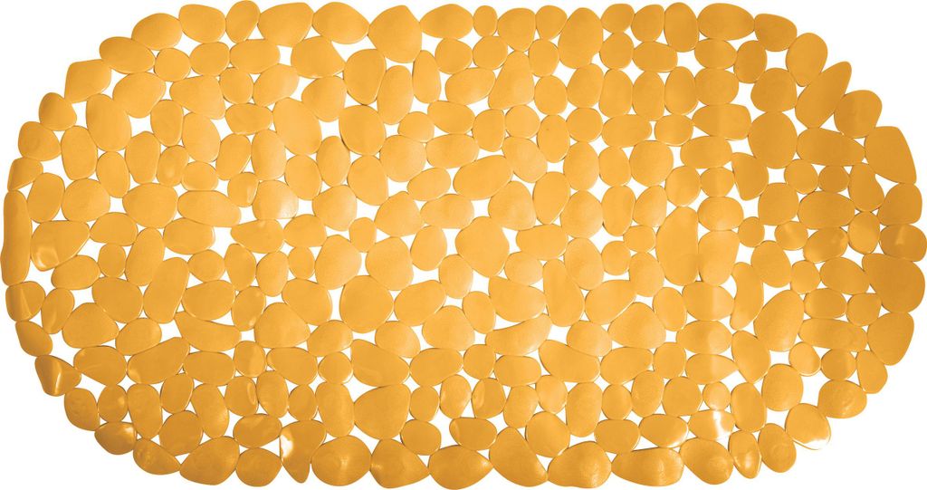 MSV Rutschfeste Dusch-/Badematte Bad - PVC - safrangelb - 39 x 99 cm