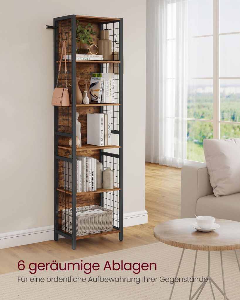 VASAGLE Bücherregal, Büroregal, Küchenregal, Standregal mit Produktbild 