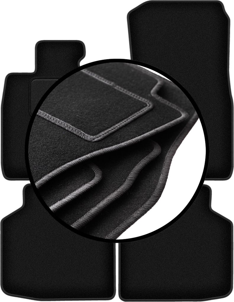 Komplettset Veloursmatten für: BMW 7 F02 LANG (2008-2015)