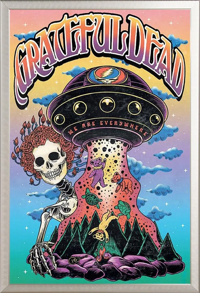 Grateful Dead Bertha UFO: Poster d'Autore con Cornice Shinsuke Argento
