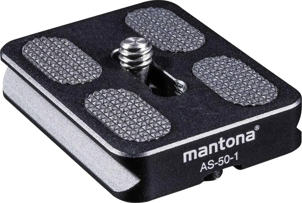 Mantona AS-50-1 Piastra Rapida Arca-Swiss - Ideale per Video e Gimbal