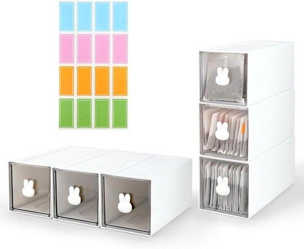 Transparente Teedosen Organizer 3 Stück