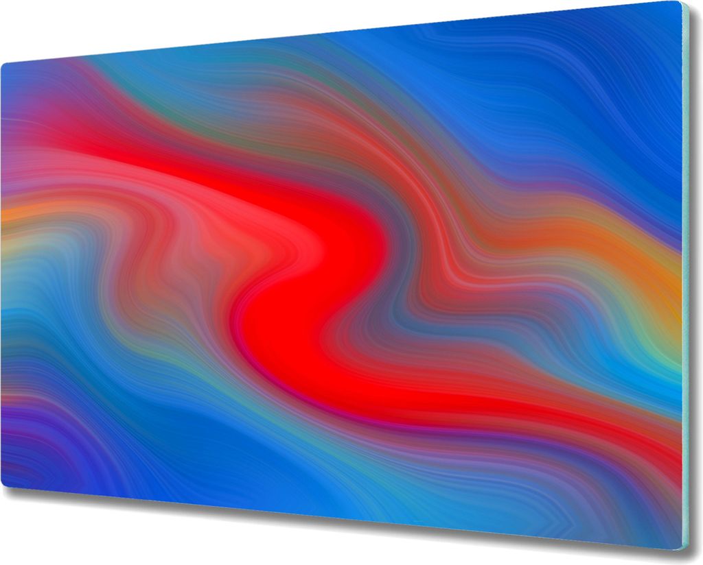 Coloray Herdabdeckplatte 80x52 cm Schneidebrett Kochplattenabdeckung Küchenbrett Hackbrett - Farbe Illusion