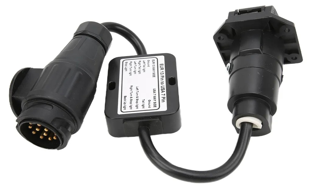 Adaptateur de prise remorque Europe 13 broches vers USA 7 broches 12V